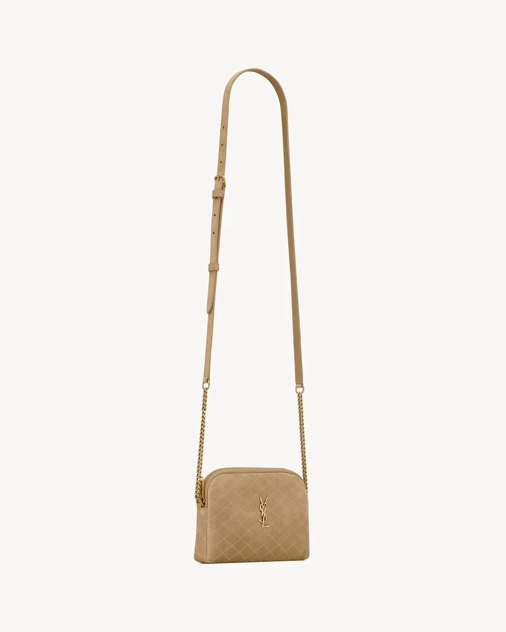 Gaby Zipped Pouch In Suede