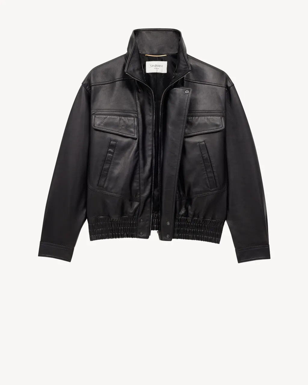 Bomber Jacket In Plunged Lambskin