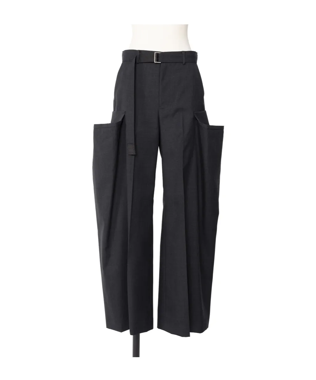 Belted Cargo Pockets Trousers