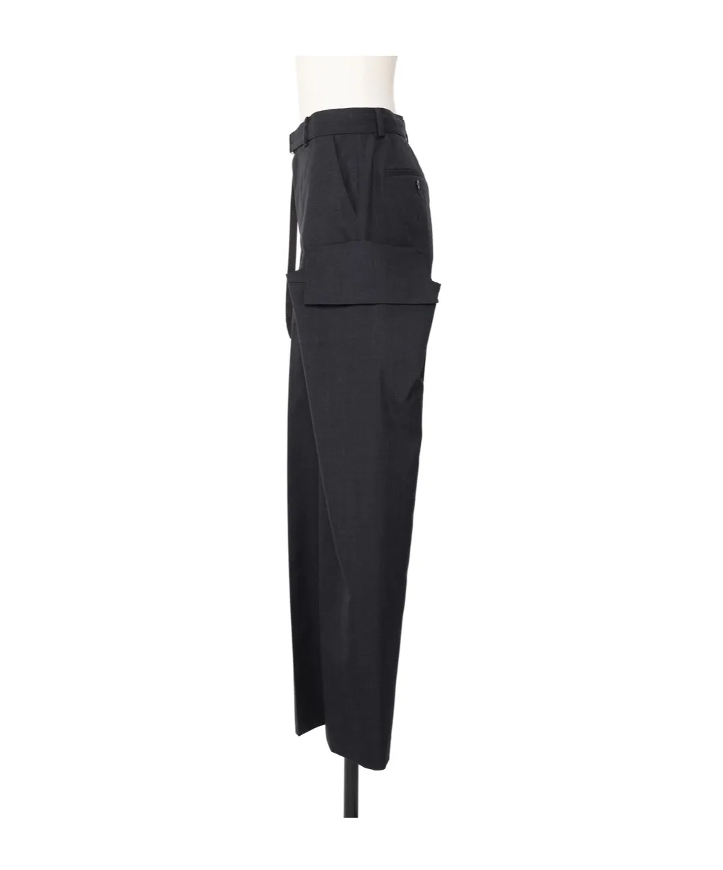Belted Cargo Pockets Trousers