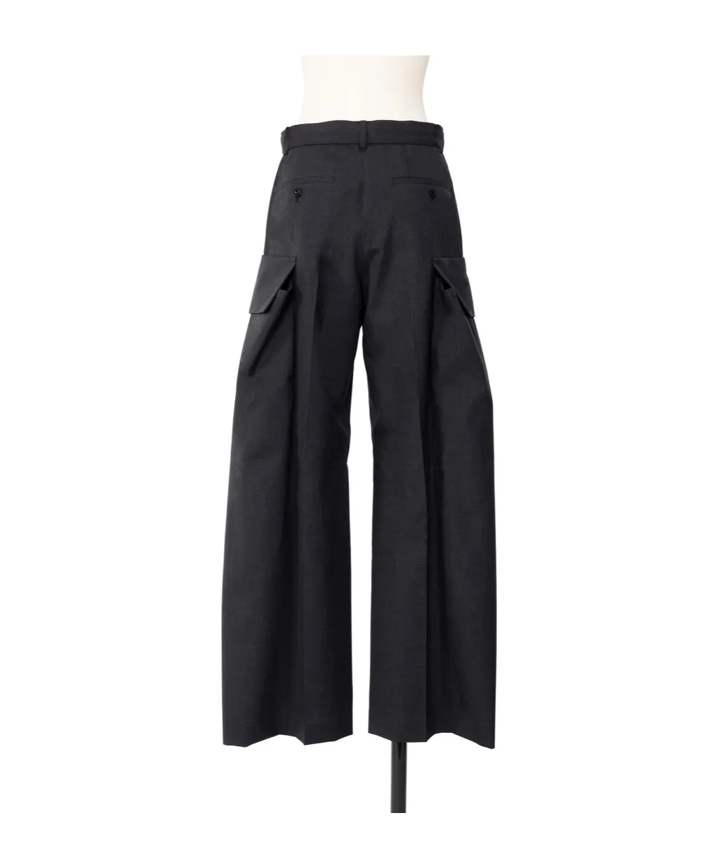 Belted Cargo Pockets Trousers