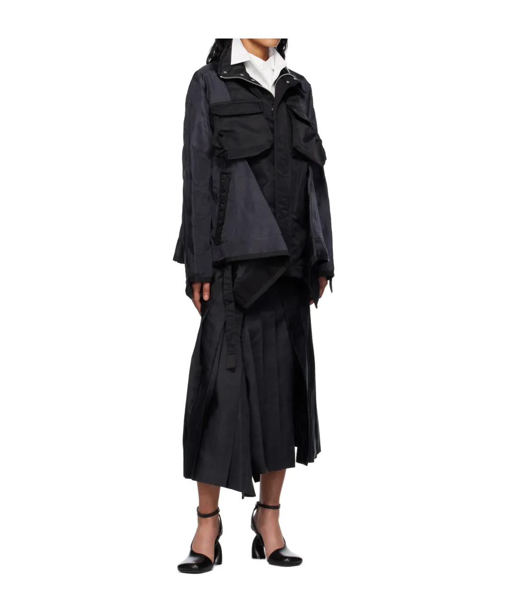 Quilted Nylon Ripstop Twill Coat