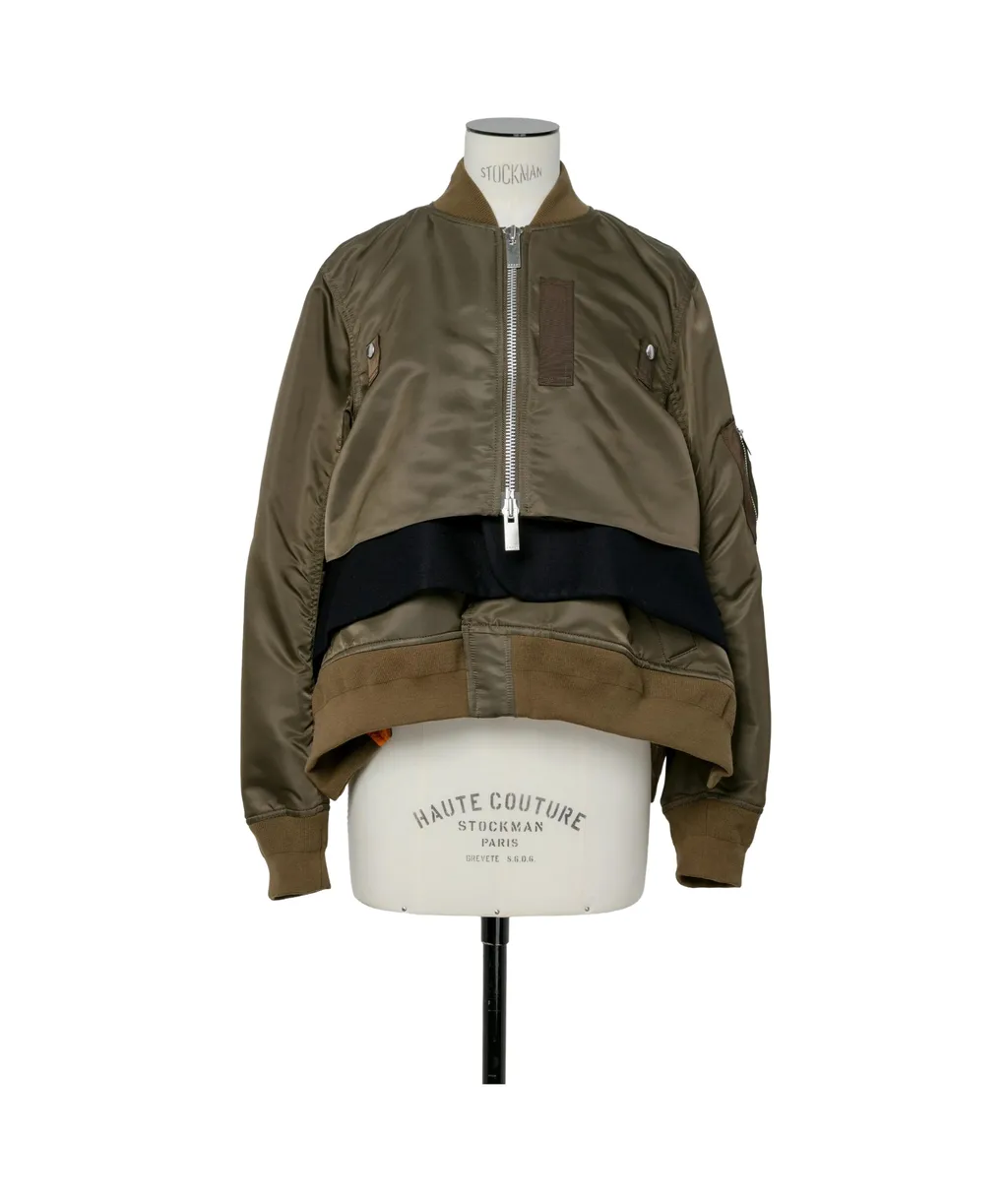 Nylon Twill X Wool Melton Blouson