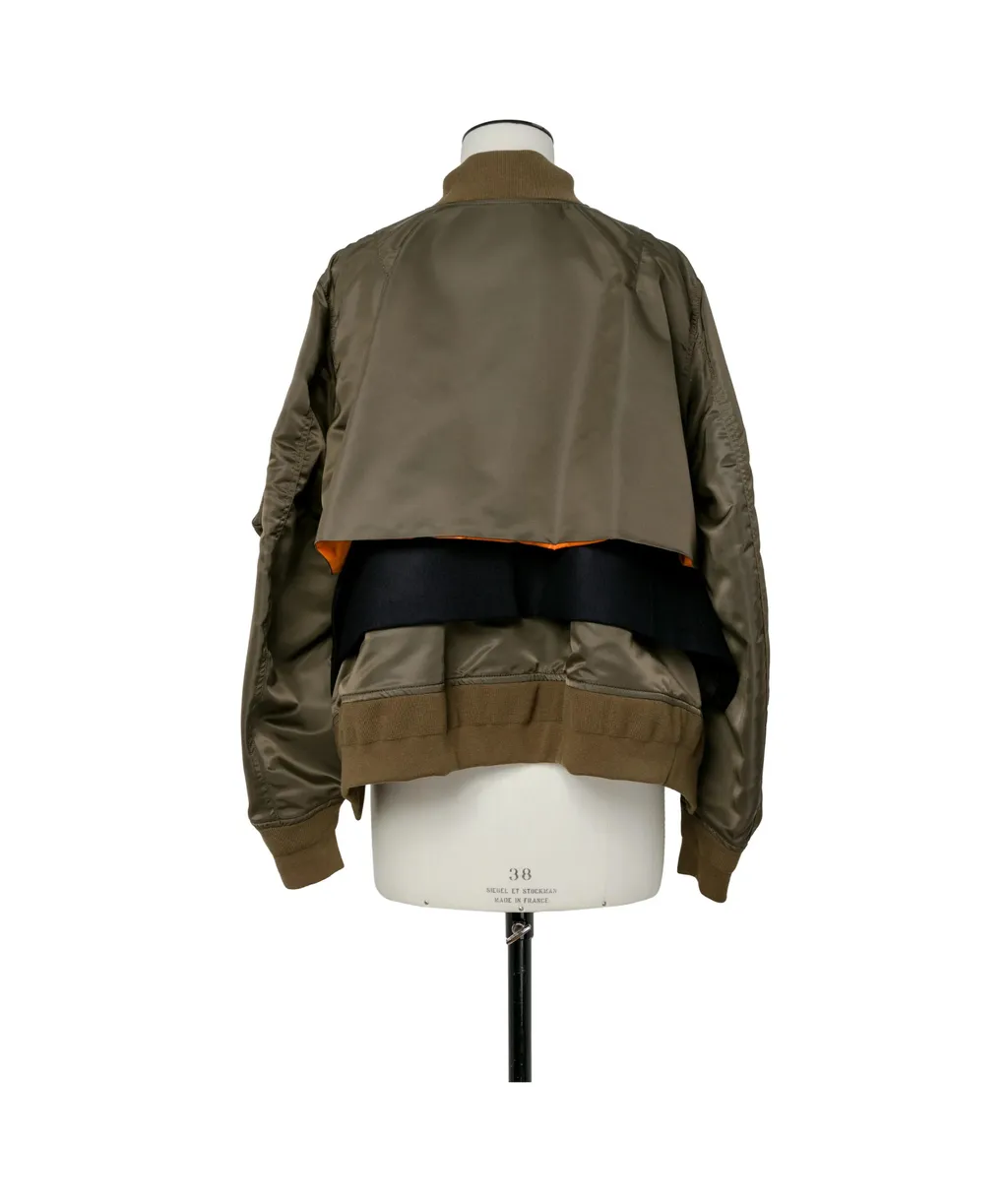 Nylon Twill X Wool Melton Blouson