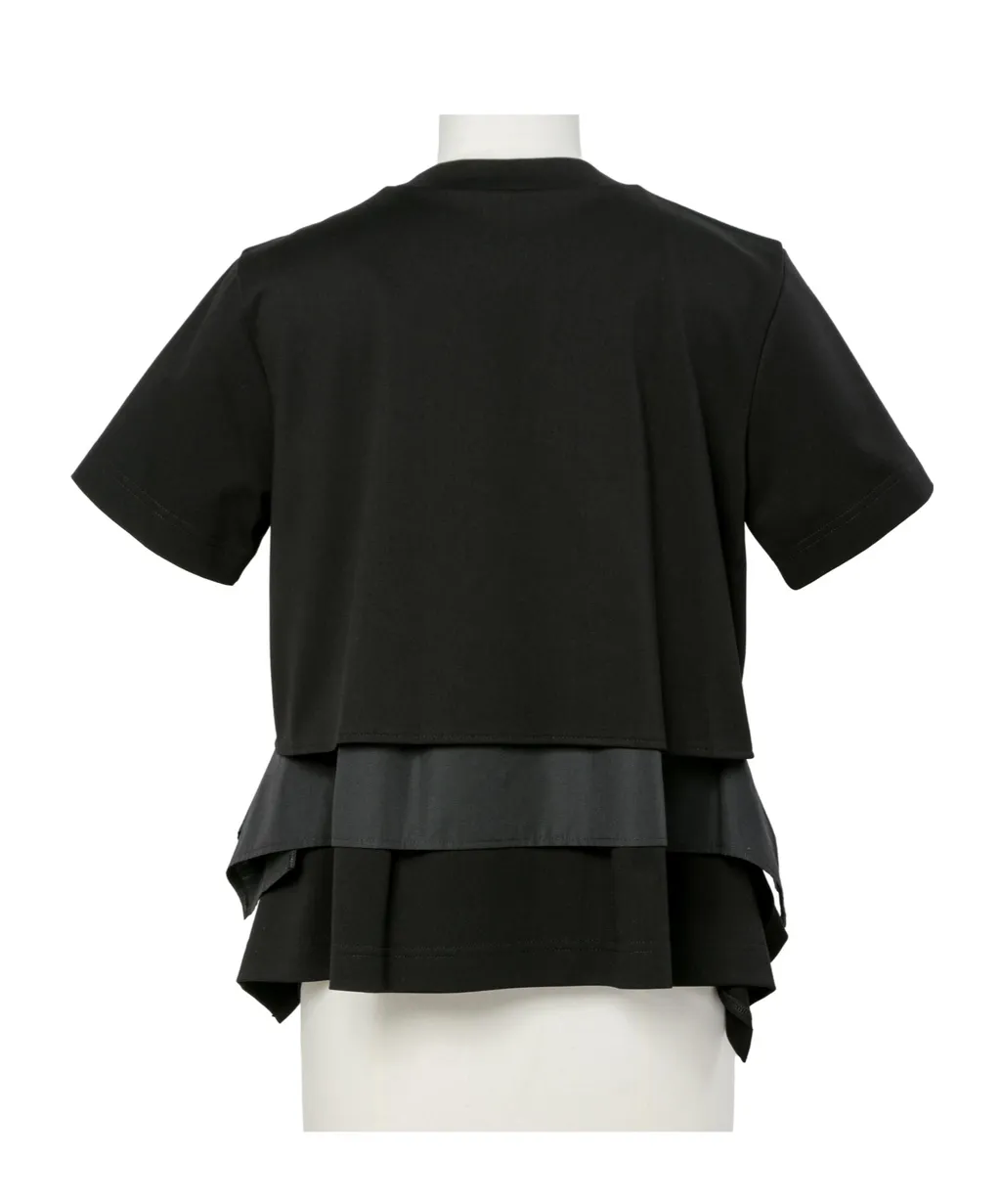 Poplin X Cotton Jersey T-Shirt