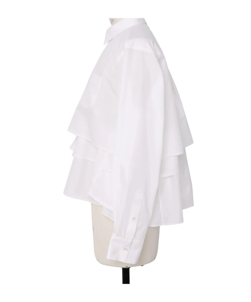 Long Sleeved Layered Ruffled Shirt