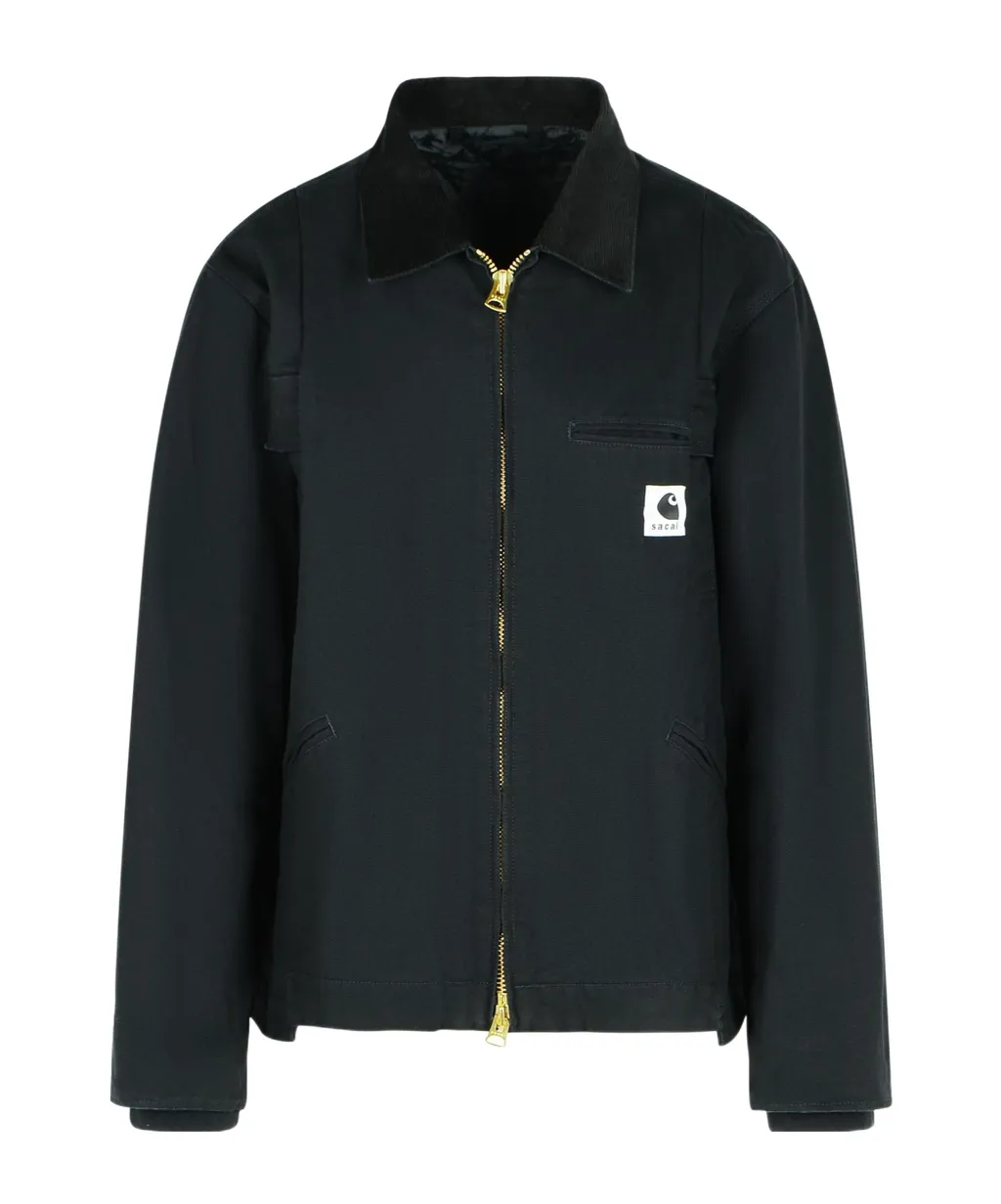X Carhartt Logo Patch Zip-Up Jacket