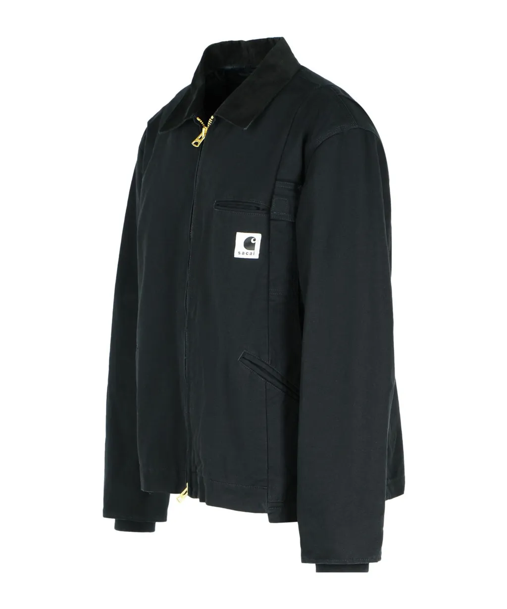 X Carhartt Logo Patch Zip-Up Jacket