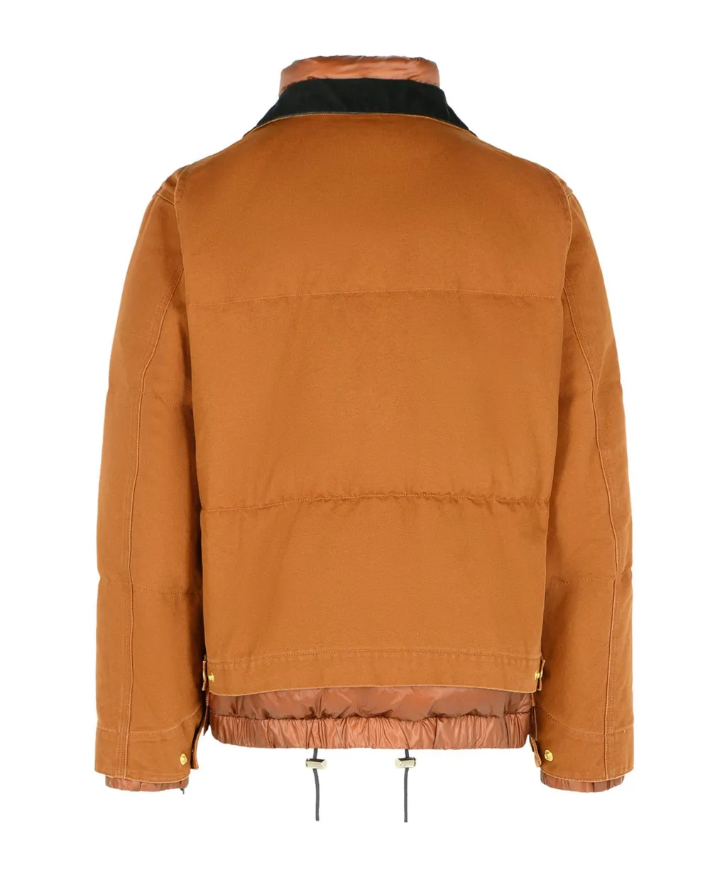 X Carhartt Wip Logo Patch Zip-Up Puffer Jacket