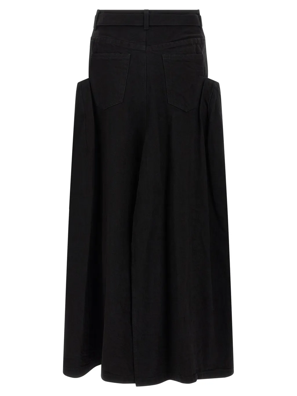 Belted Denim Skirt