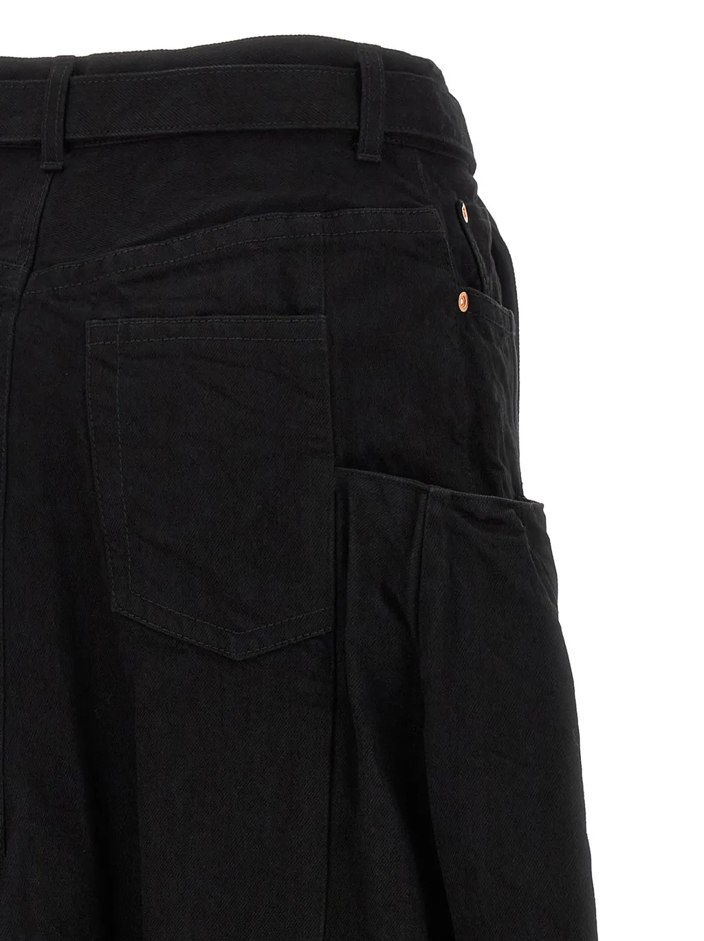 Belted Denim Skirt