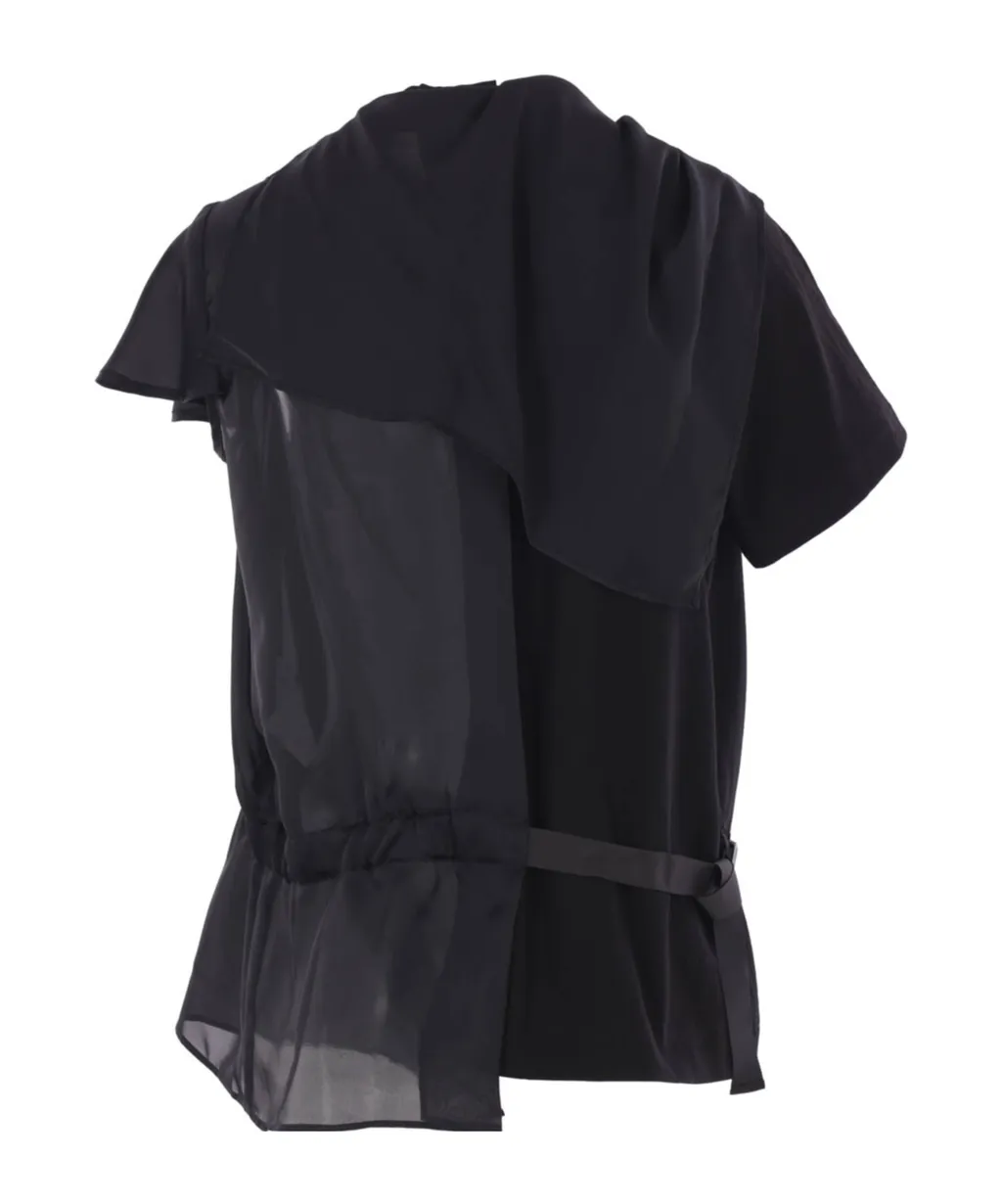 Paneled Slide-Buckle T-Shirt
