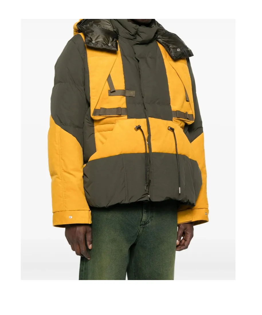 Hooded Panelled Puffer Jacket
