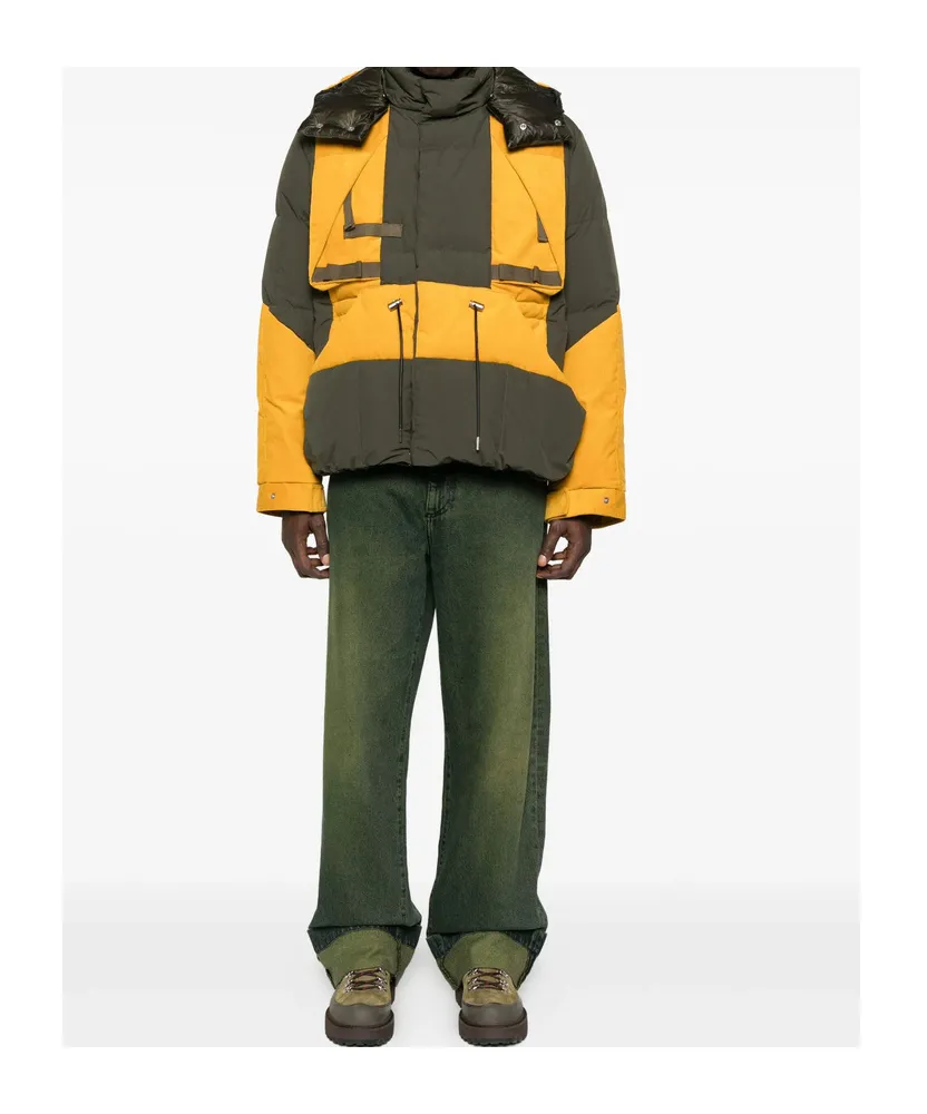 Hooded Panelled Puffer Jacket
