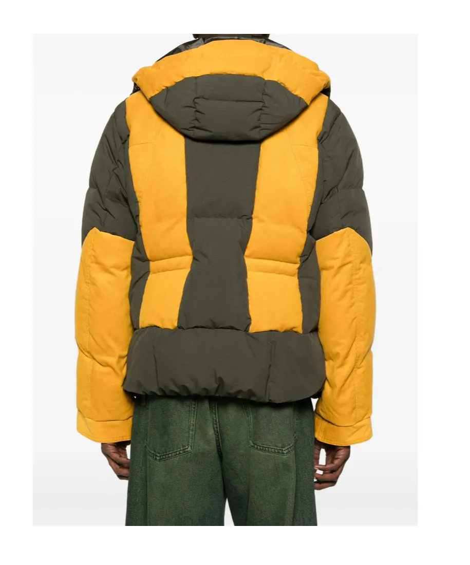 Hooded Panelled Puffer Jacket