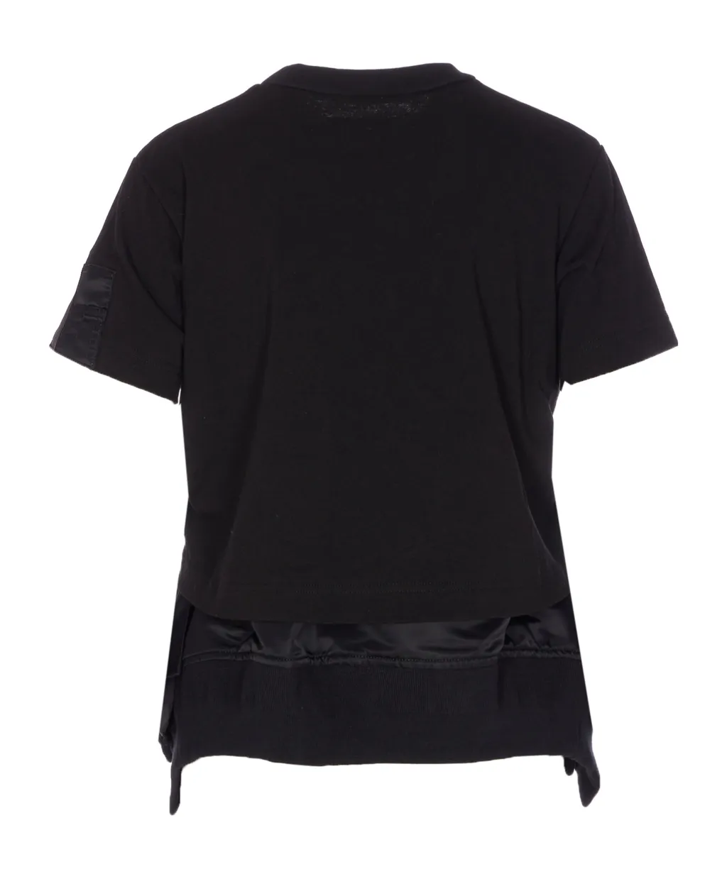Cotton Jersey X Nylon Twill T-Shirt