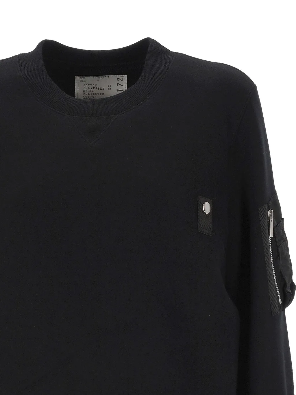 Layered Twill Sweatshirt