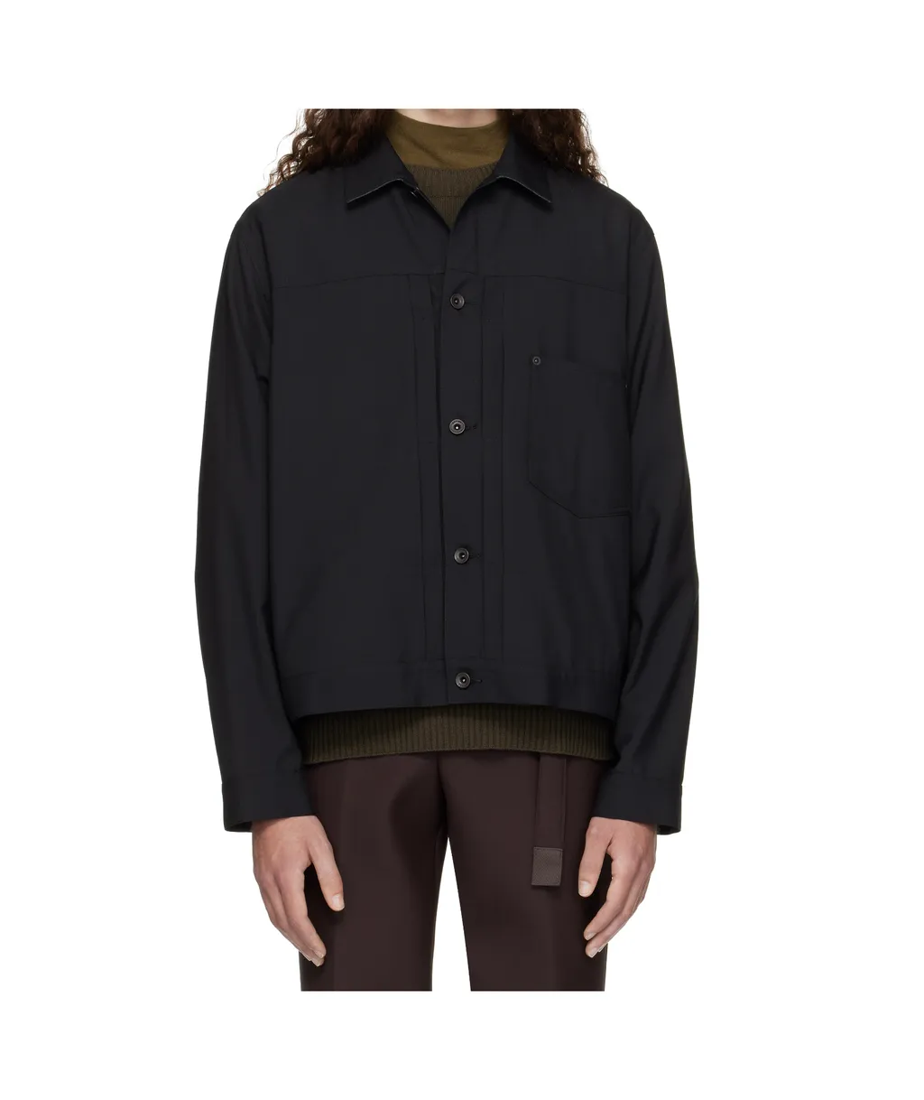 Button-Fastening Shirt Jacket