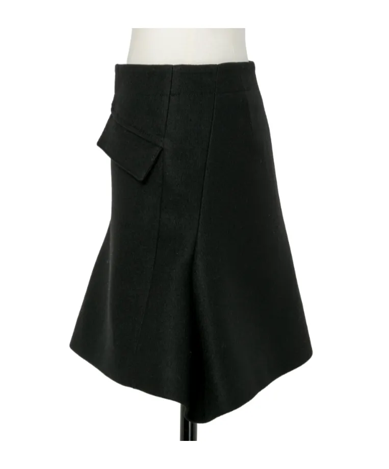 Melton Pleated Skirt
