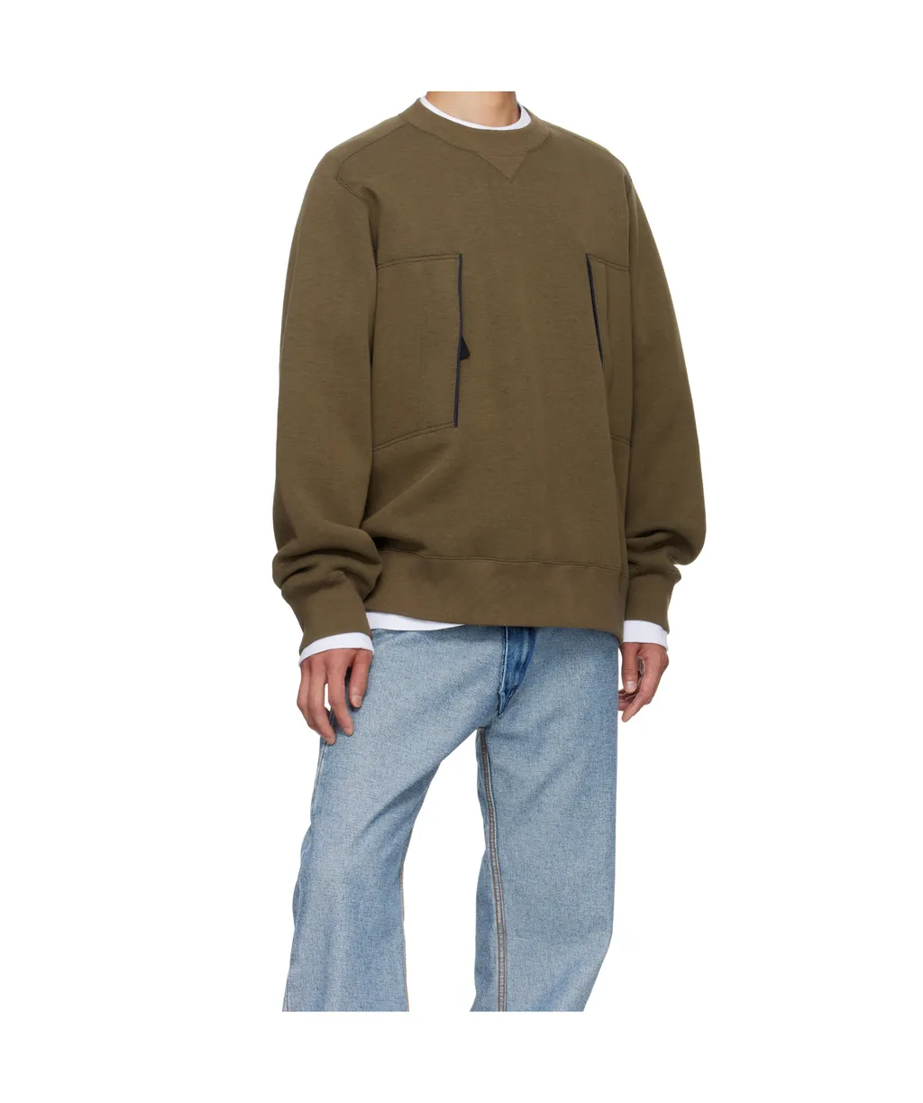 Round Neck Long-Sleeved Sweatshirt