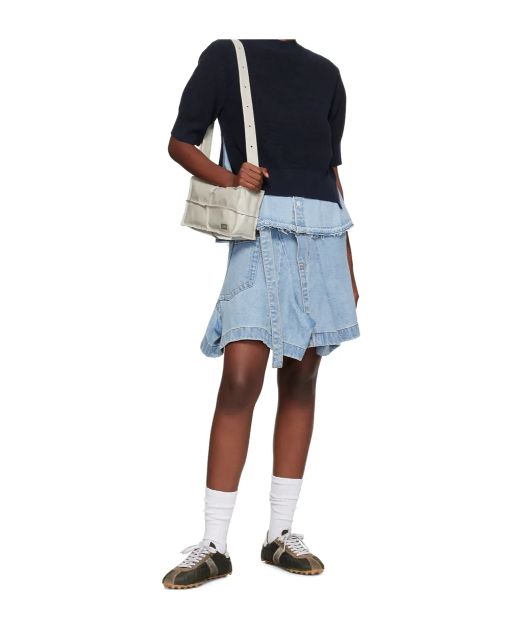 Belted Denim Skirt