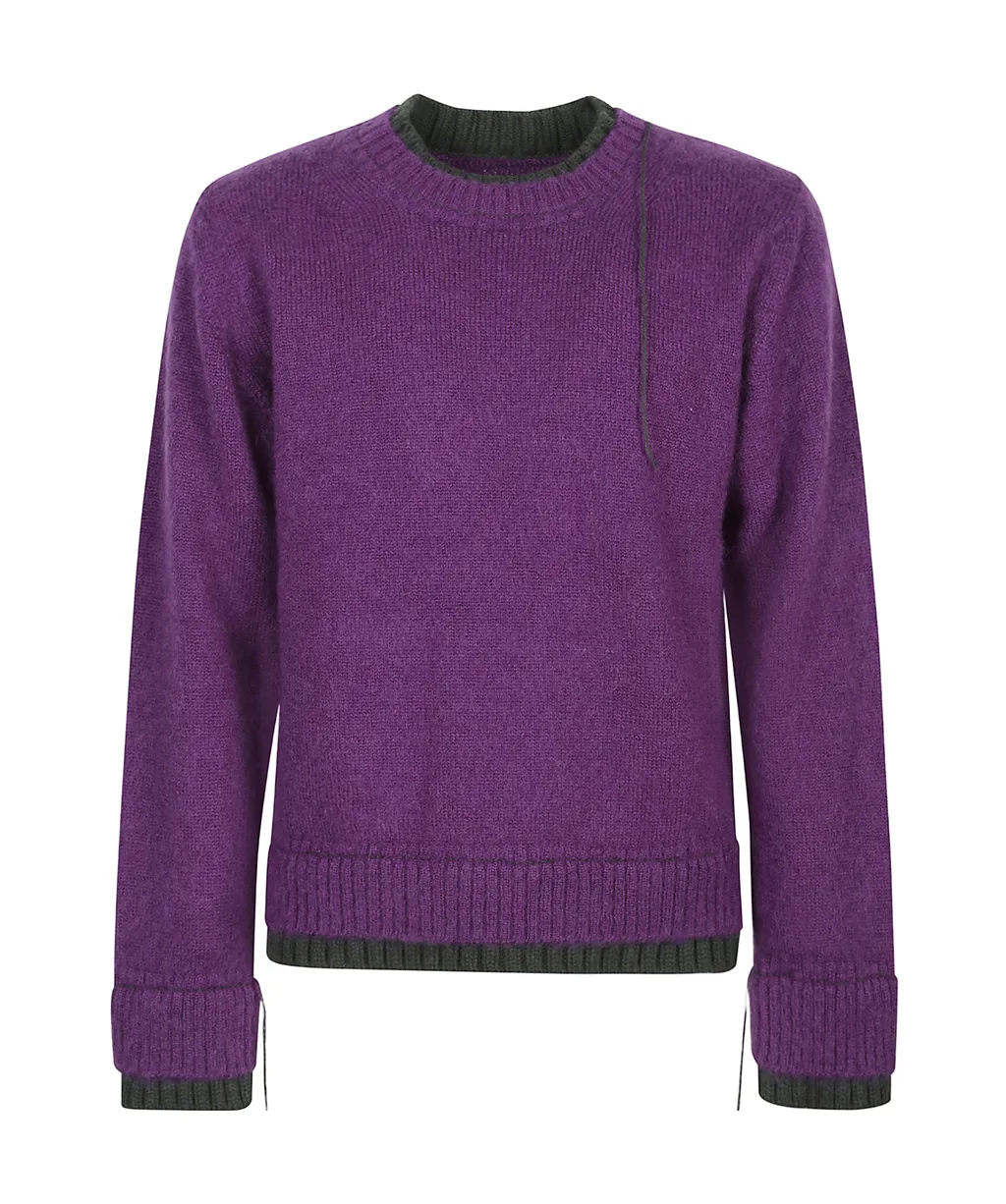 Double-Layered Ribbed Sweater