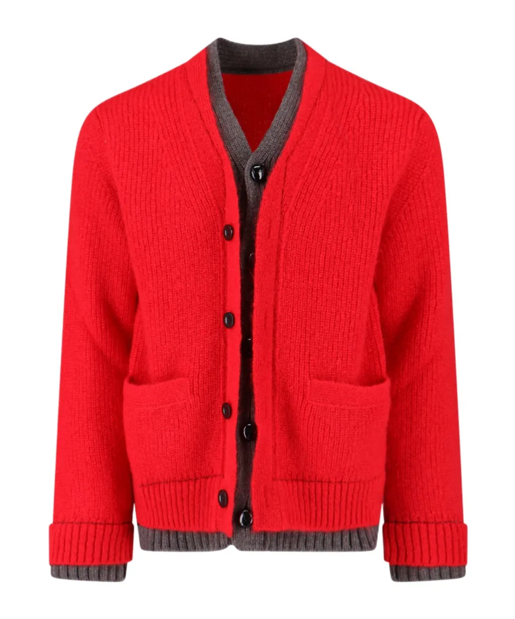 Long-Sleeved Knitted Cardigan