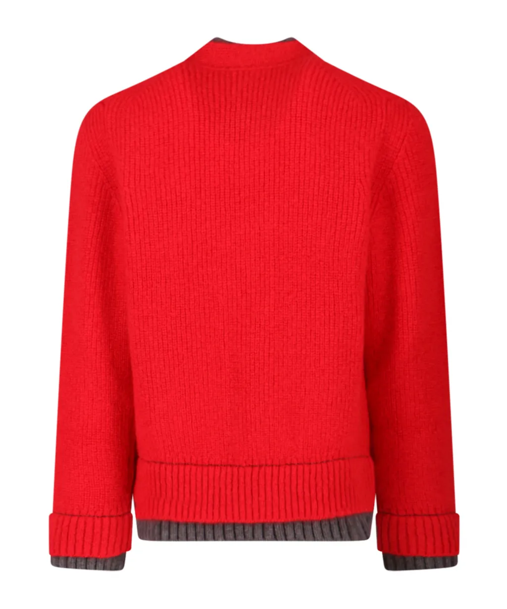 Long-Sleeved Knitted Cardigan
