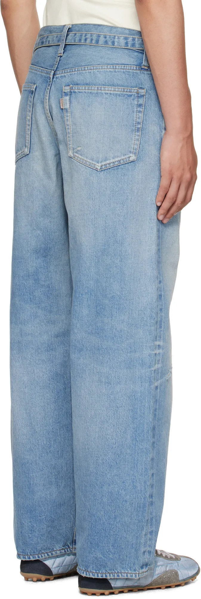 Belted-Waist Jeans