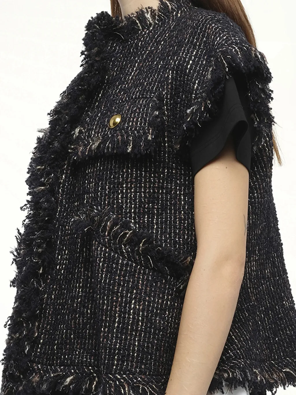 Tweed Fringed Gilet