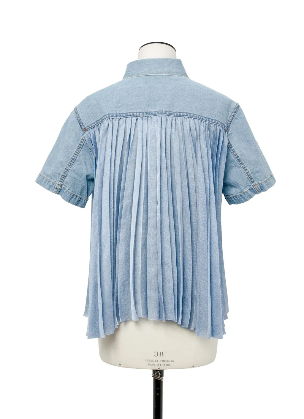 Pleated Denim Shirt
