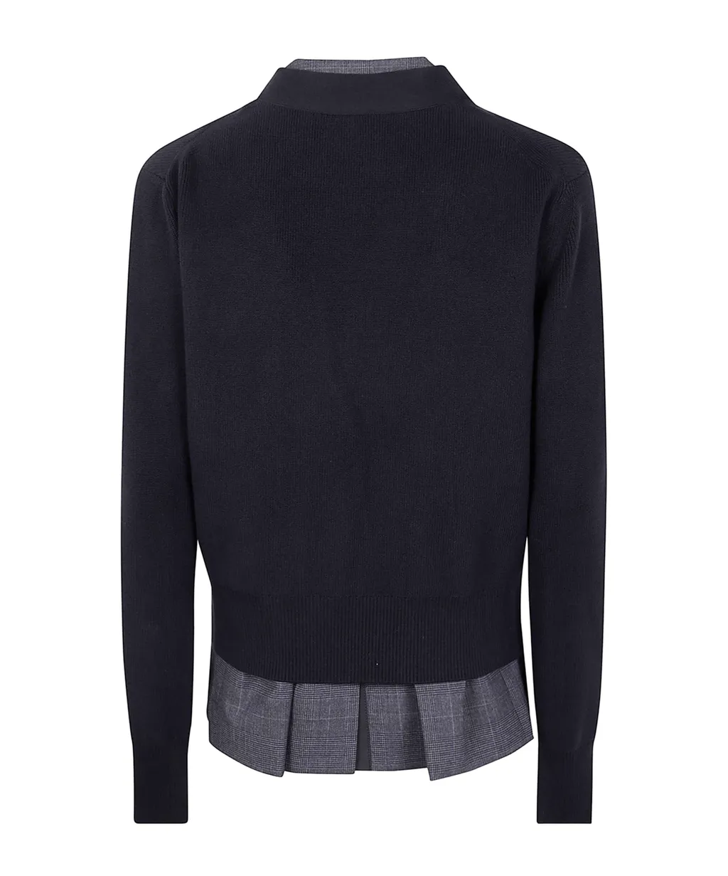 Double Layer Knitted Cardigan