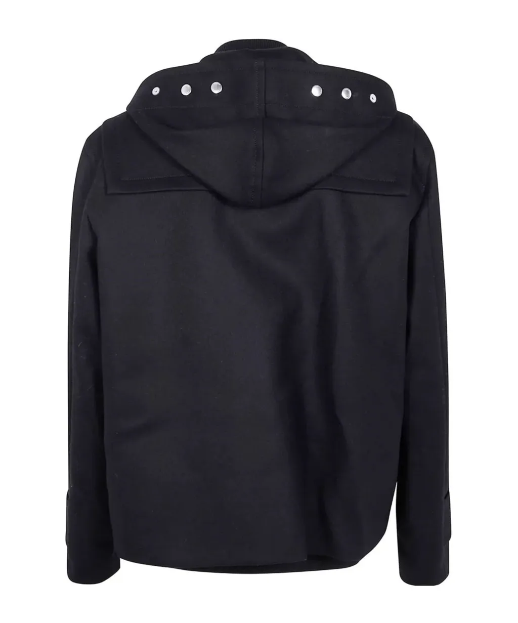 Hooded Toggle-Fastening Jacket