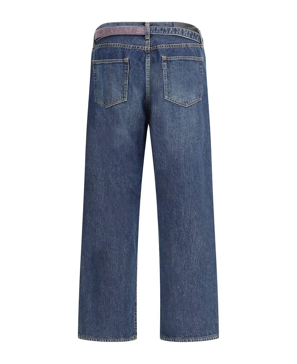Belted Zip-Pocket Jeans