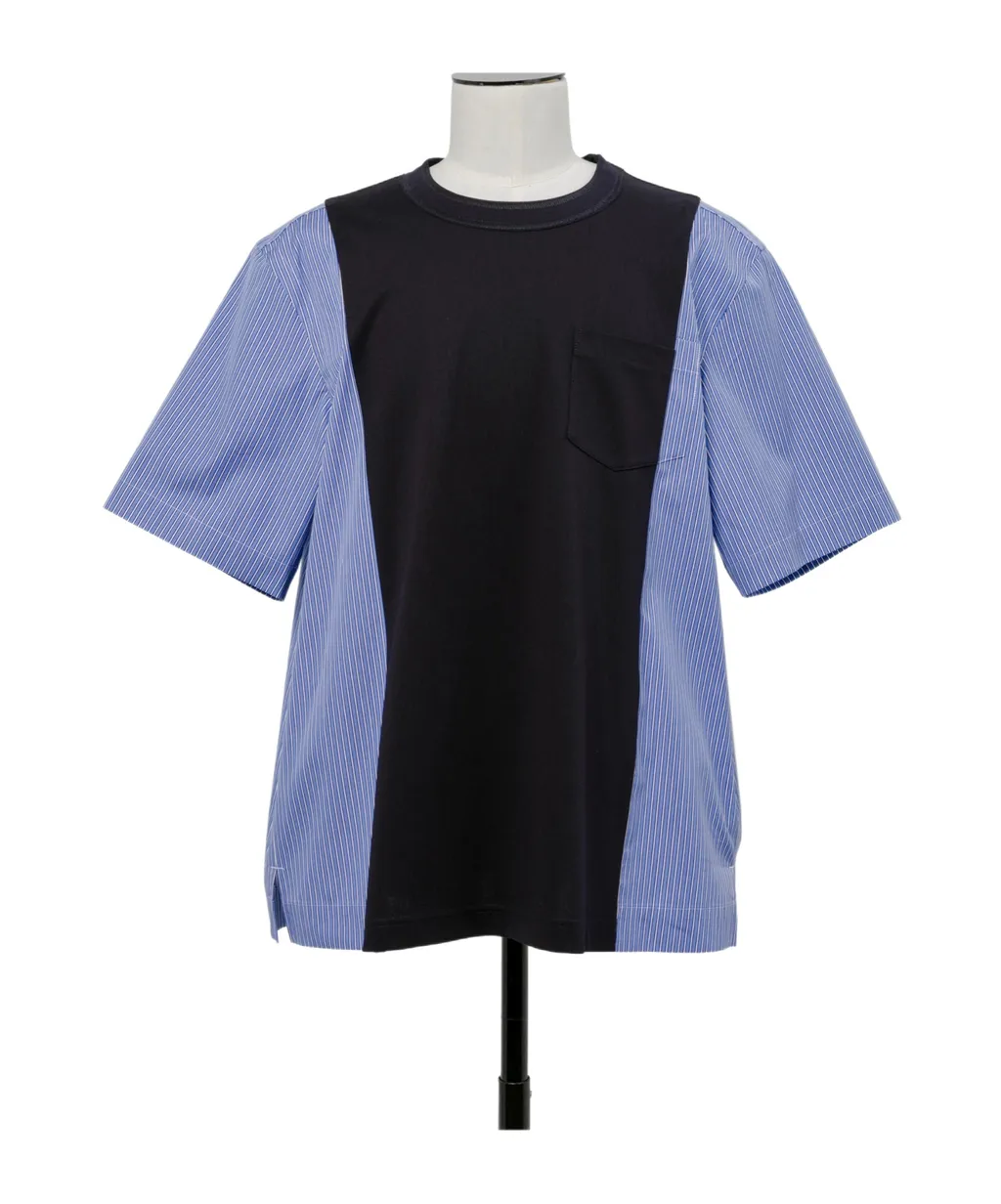 Poplin X Cotton Jersey T-Shirt