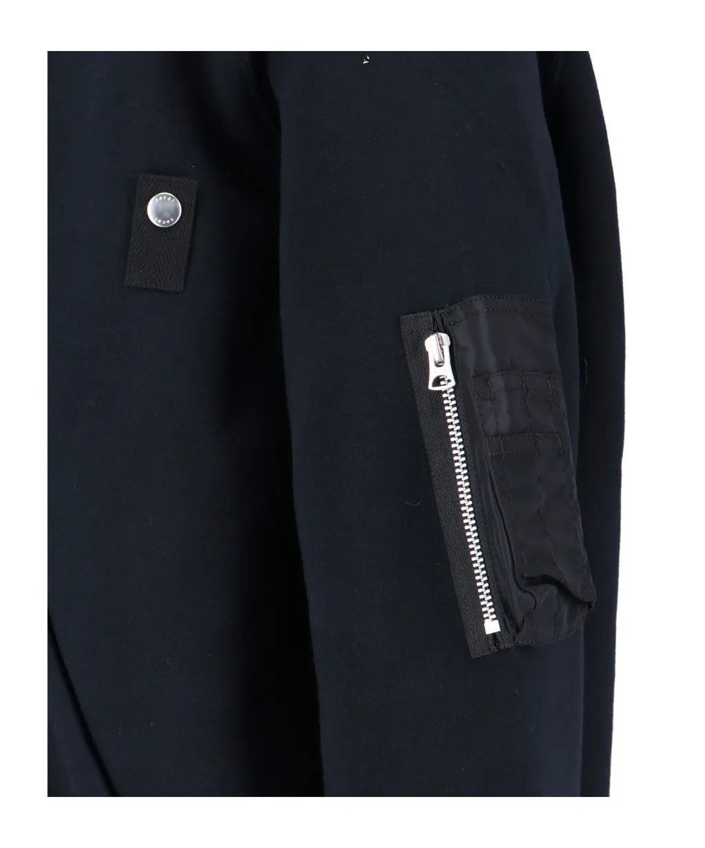 Colour-Block Zip-Up Hooded Jacket