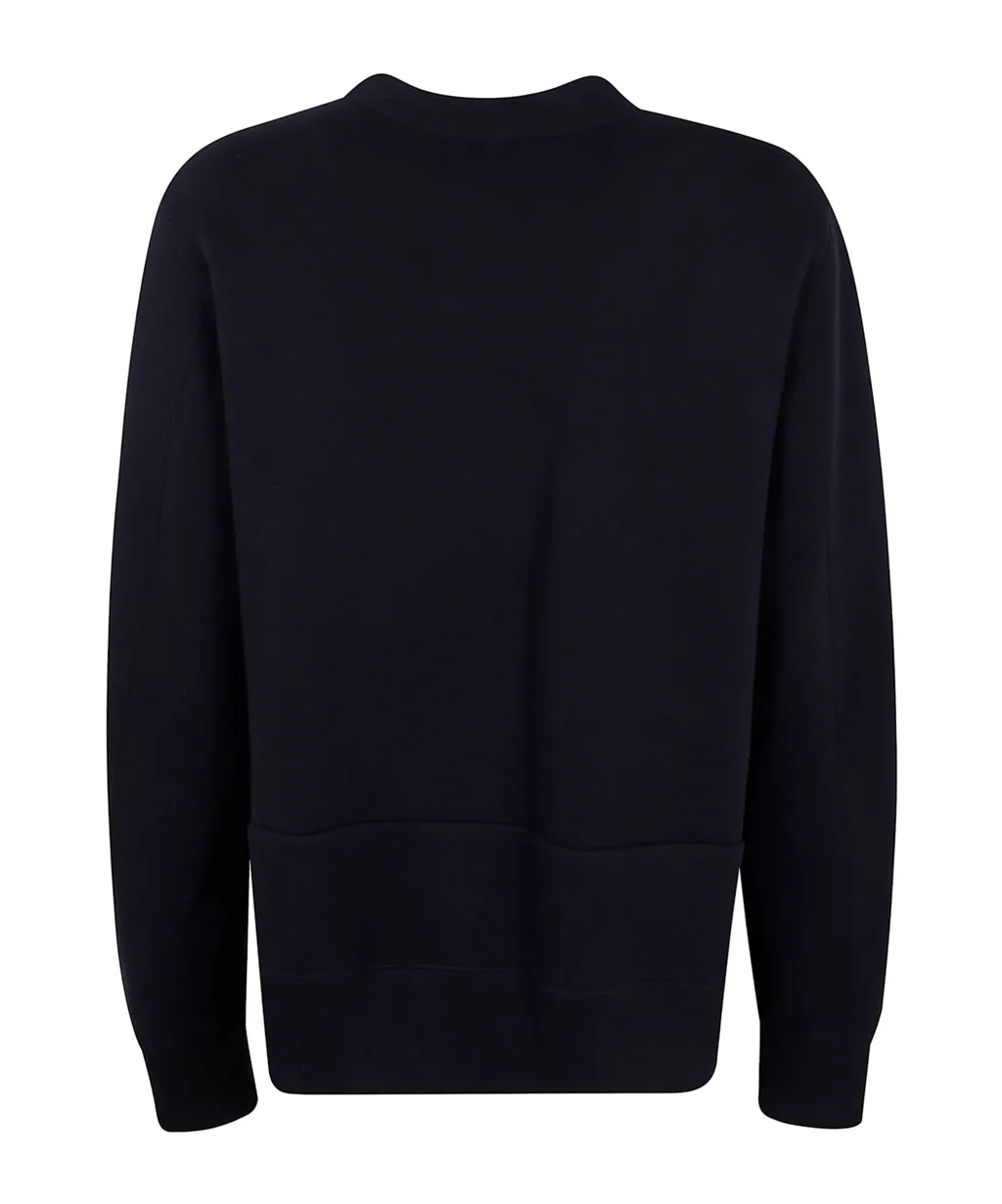 Pocket-Detail Crew-Neck Sweater