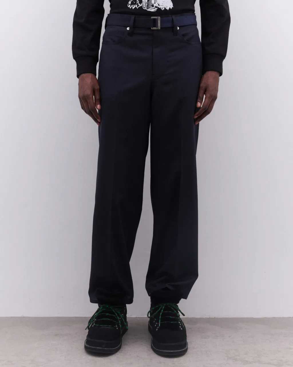 Pleated Belted Trousers