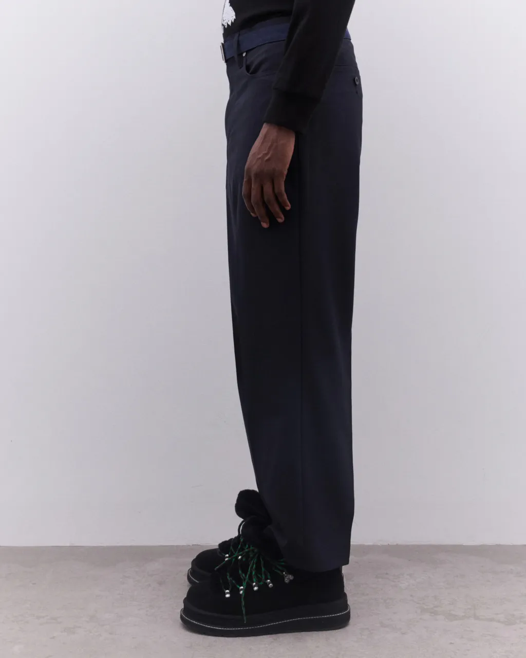 Pleated Belted Trousers