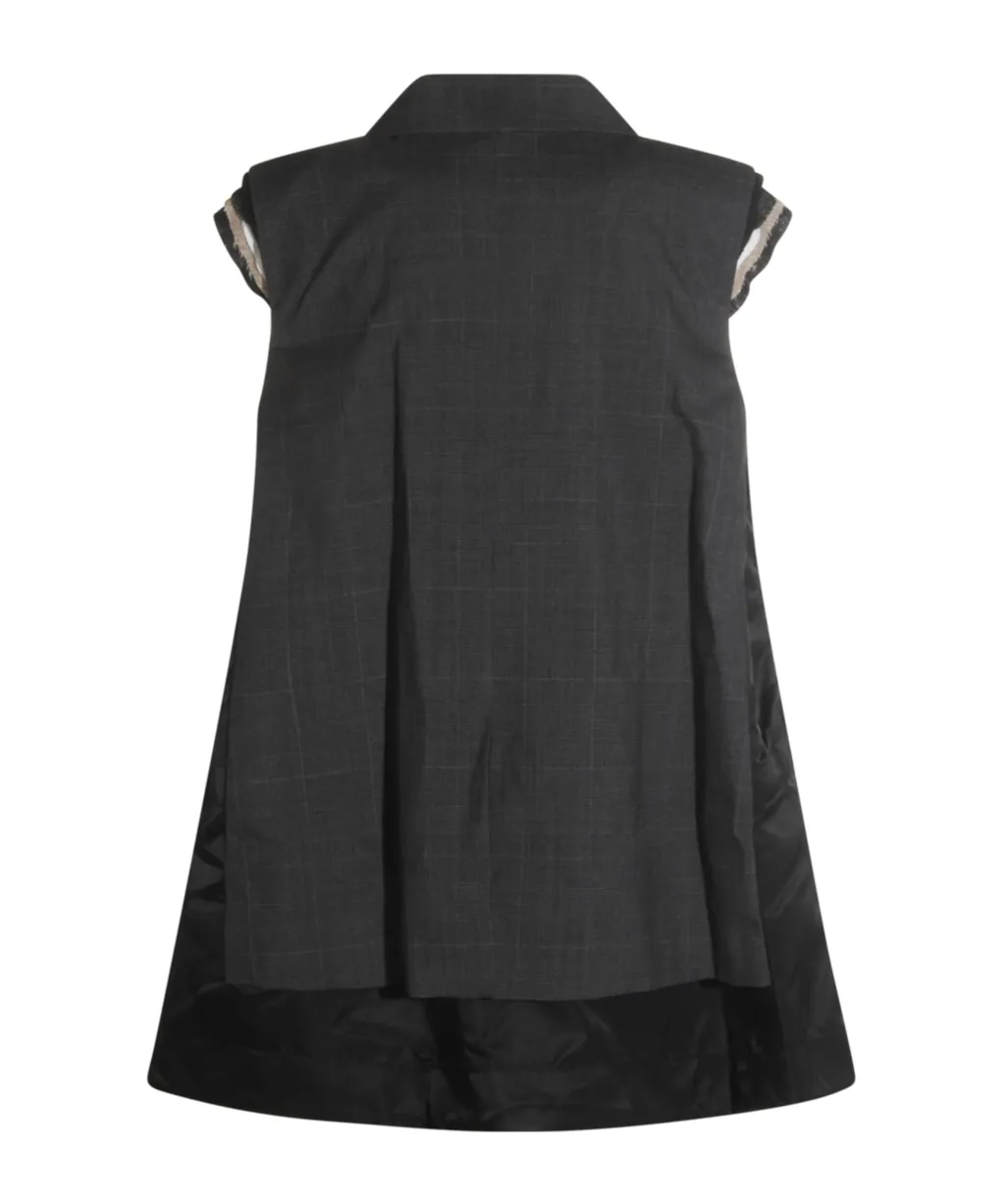 Glen Double-Breasted Checked Vest