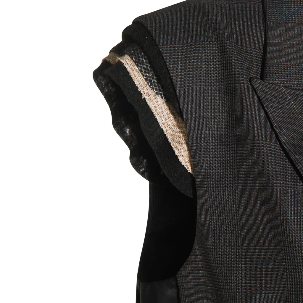 Glen Double-Breasted Checked Vest