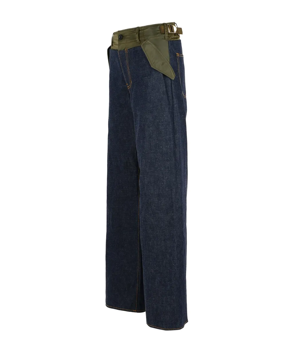Panelled Cotton Jeans
