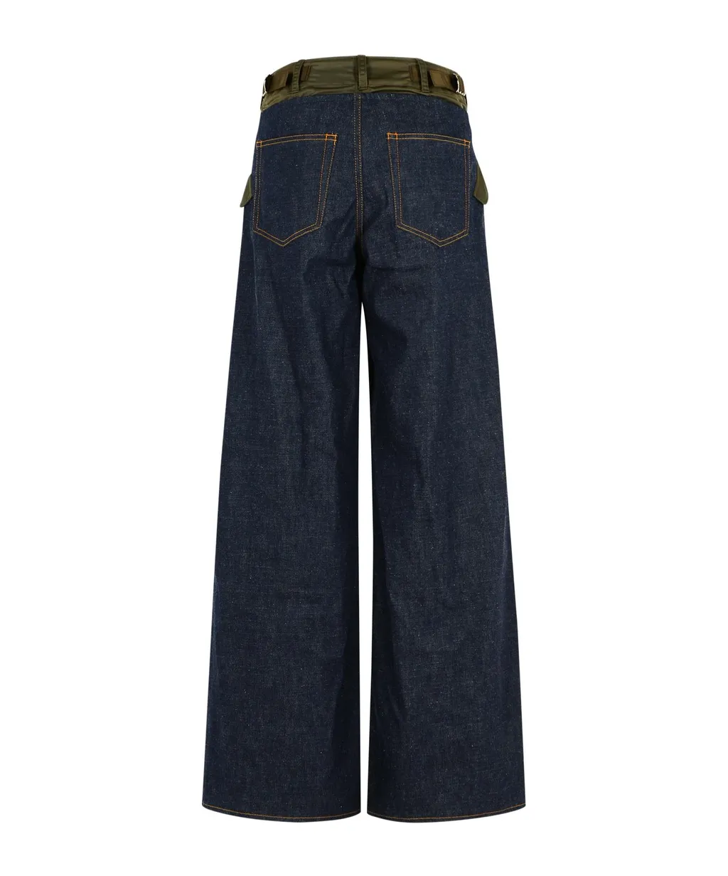 Panelled Cotton Jeans