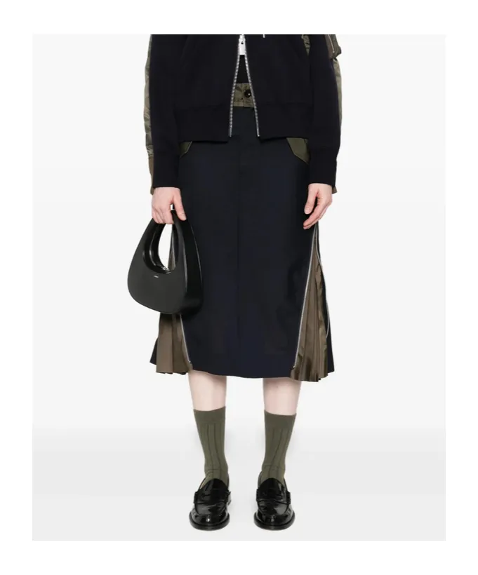 Pleated Detail Skirt
