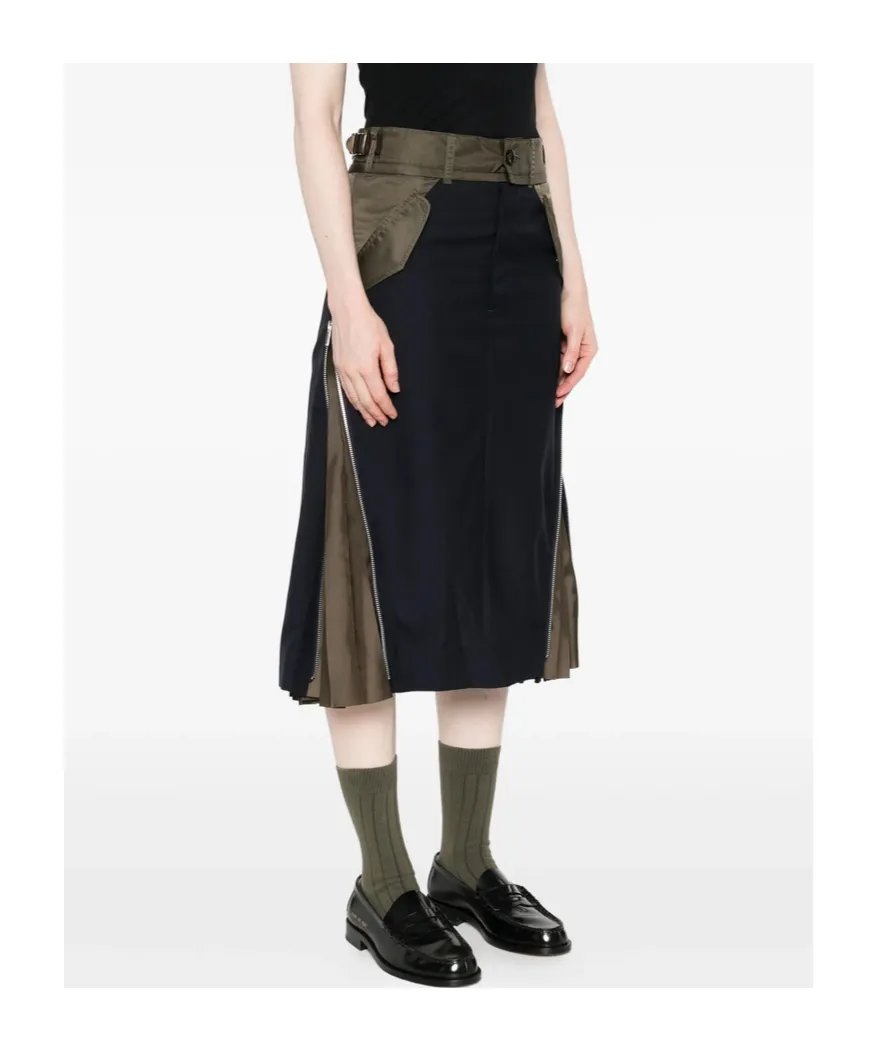 Pleated Detail Skirt
