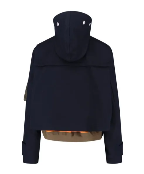 Toggle-Fastening Hooded Jacket