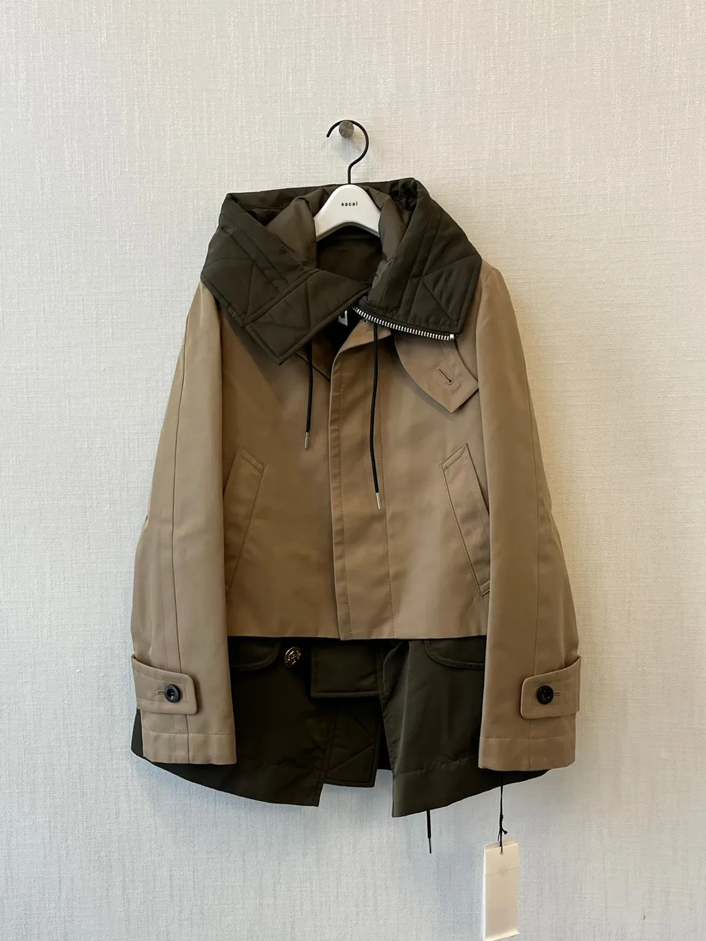 Quilted-Collar Jacket