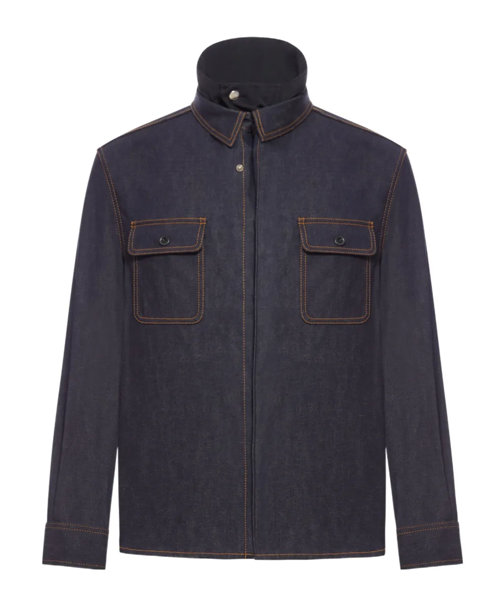 Layered Effect Denim Shirt