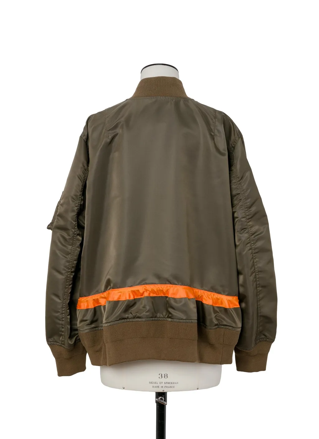 Stripe-Detail Zip-Up Bomber Jacket