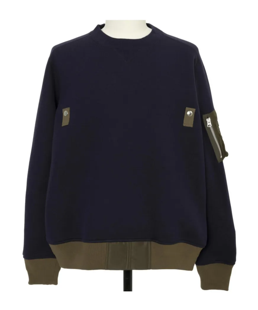 Panelled Zip-Fastening Sweater